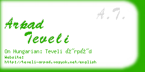 arpad teveli business card